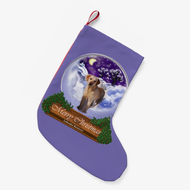 Labrador Retriever Weihnachten Kleiner Weihnachtsstrumpf (Vorderansicht (hängend))