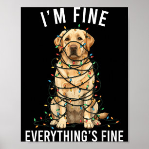 Labrador Retriever Weihnachten Mir geht's gut Alle Poster