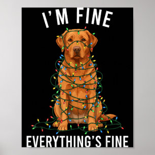 Labrador Retriever Weihnachten Mir geht's gut Alle Poster