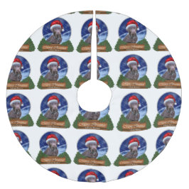 Labrador Retriever Weihnachten Polyester Weihnachtsbaumdecke