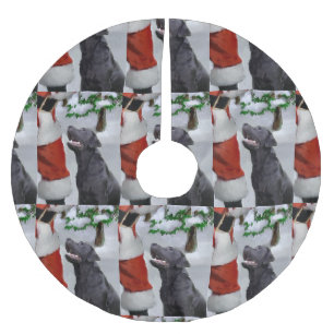 Labrador Retriever Weihnachten Polyester Weihnachtsbaumdecke
