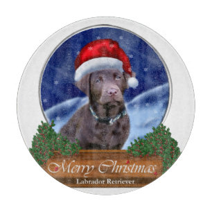 Labrador Retriever Weihnachten Schneidebrett