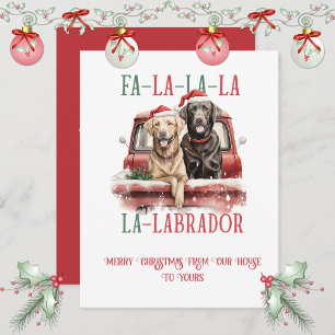 Labrador Retriever Weihnachtliches Weihnachtsfest  Feiertagskarte