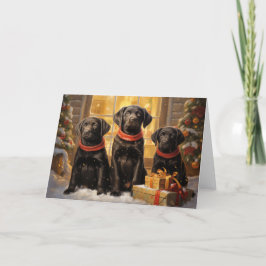 Labrador Retriever Weihnachtsgrüßkarte Dankeskarte