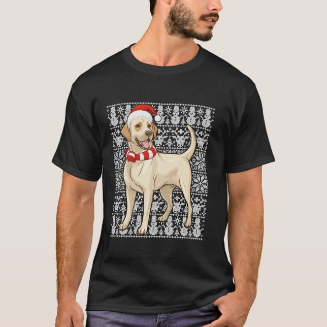 Labrador Retriever Weihnachtsmannmütze Men Ugly Ch T-Shirt (Vorderseite)