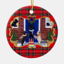 Labrador retriever-Weihnachtsspaß Keramikornament