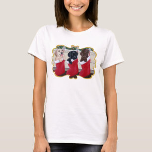 Labrador Retriever Weihnachtswelpen Malerei T-Shirt