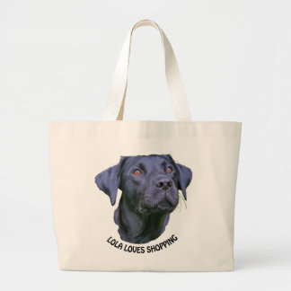 Labrador-Retriever-Welpe - wer Liebe-Einkauf Jumbo Stoffbeutel