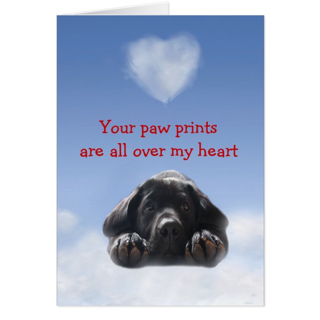 Labrador-Retriever-Welpen-Liebe-Karte (Vorne)
