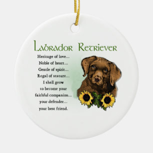 Labrador Retriever Welpenheritage Geschenke Keramikornament