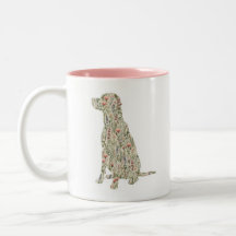 Labrador Retriever Wildblumen-Silhouette Hundemutt
