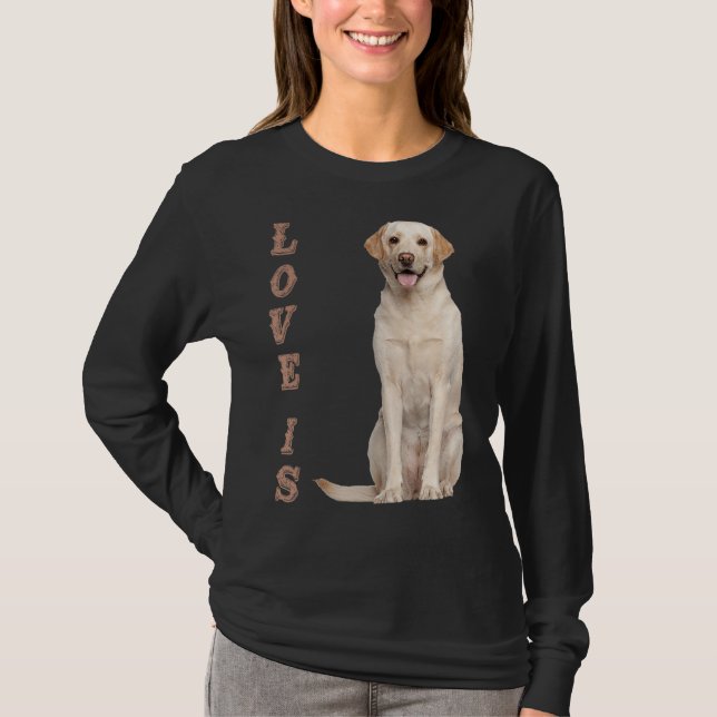 Labrador Retriever women Men Kids White Labrador D T-Shirt (Vorderseite)