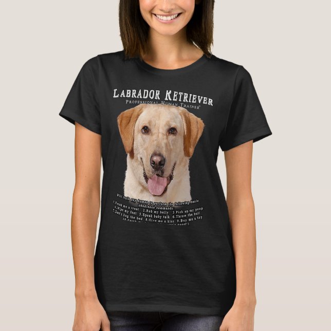 Labrador Retriever Yellow Owner Human Trainer T-Shirt (Vorderseite)