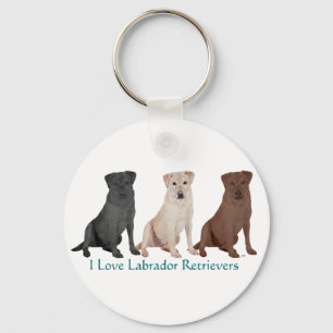 Labrador Retrievers - 3 Farben zur Liebe Schlüsselanhänger