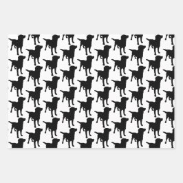Labrador Retrievers Black Dog Pattern Geschenkpapier Set