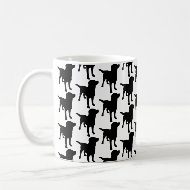 Labrador Retrievers Black Dog Pattern Kaffeetasse (Links)
