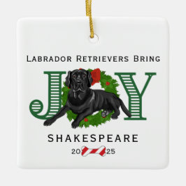 Labrador Retrievers bringen Freude Keramikornament
