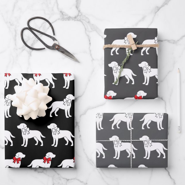 Labrador Retrievers Dog Geschenkmuster Geschenkpapier Set (Vorderseite)