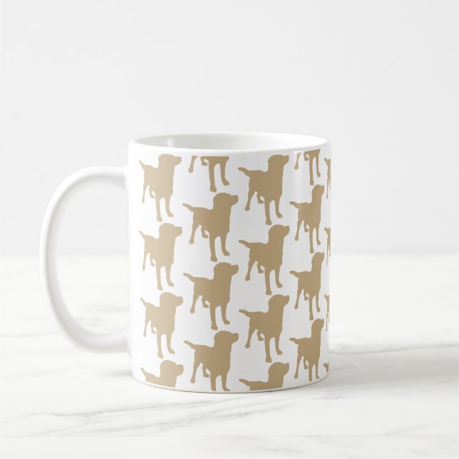 Labrador Retrievers Gelbes Hundsmuster Kaffeetasse (Links)