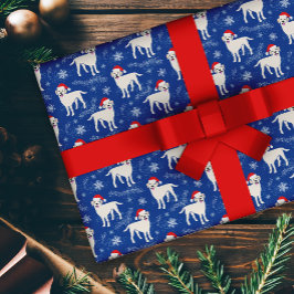 Labrador Retrievers in Christmas Hats Schneeflocke Geschenkpapier