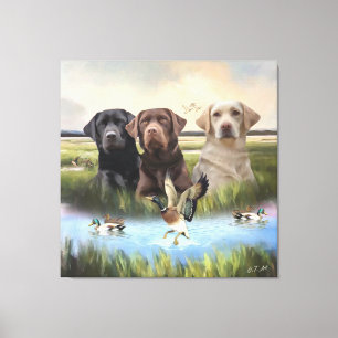 Labrador Retrievers (Jagdhunde) Leinwanddruck