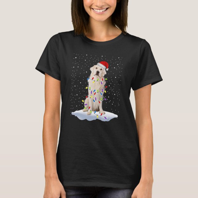 Labrador Retrievers Weihnachtsmannmütze Christbaum T-Shirt (Vorderseite)