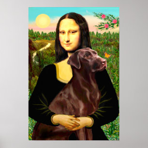 Labrador (Schokolade) - Mona Lisa Poster