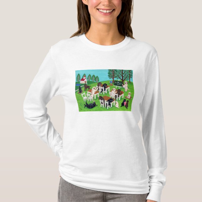Labrador-Schule T-Shirt (Vorderseite)