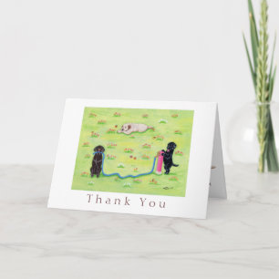Labrador Spring Fun Painting Danke Karte