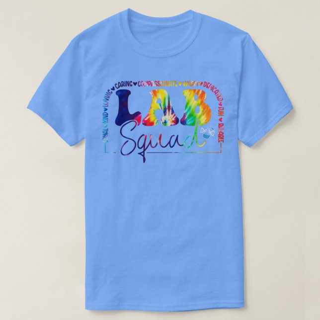 Labrador Squad ie Dye Labrador Team Medizinische L T-Shirt (Design vorne)