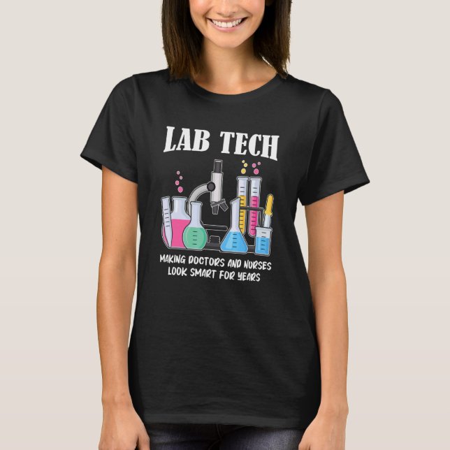 Labrador Tech Definition Labortechniker Chemiker T-Shirt (Vorderseite)