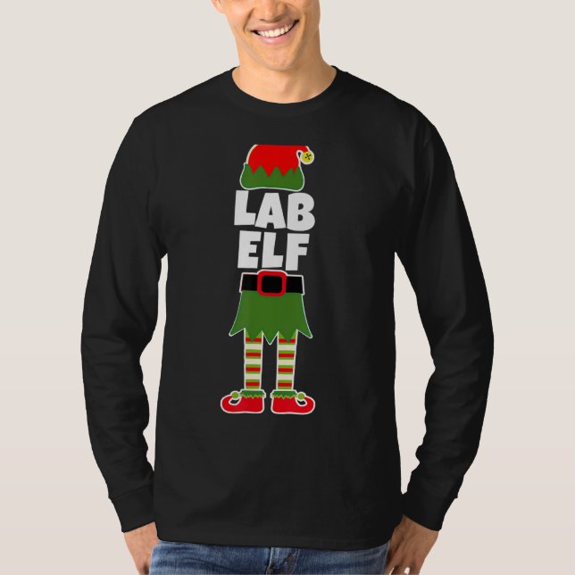 Labrador Tech Elf Weihnachtslabor Tech Phlebotomis T-Shirt (Vorderseite)