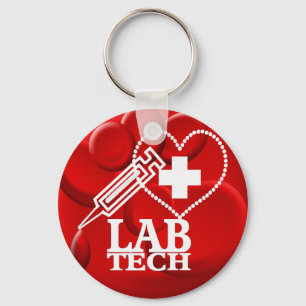 LABRADOR TECH HERZSYRINGE LOGO - LABOR WISSENSCHAF SCHLÜSSELANHÄNGER