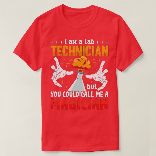 Labrador Tech I bin Labrador Techniker Laborwissen T-Shirt (Design vorne)