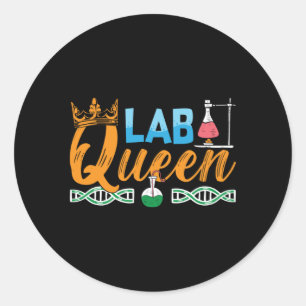 Labrador Tech Labrador Queen Laborchemist Technike Runder Aufkleber