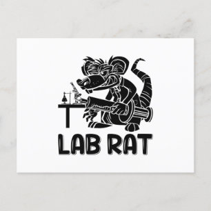 Labrador Tech Labrador Rat Chemist Labortechniker Postkarte