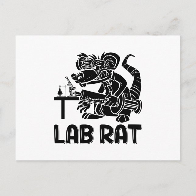Labrador Tech Labrador Rat Chemist Labortechniker Postkarte (Vorderseite)