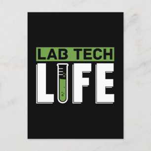 Labrador Tech Life Laboratories Technician Science Feiertagspostkarte