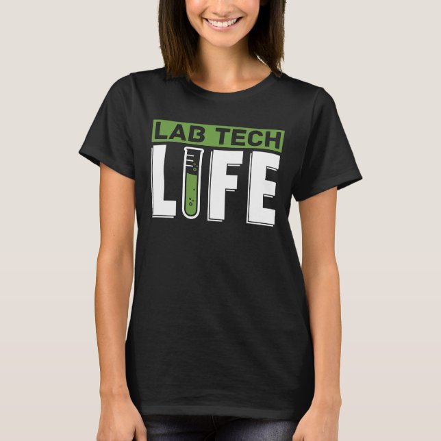 Labrador Tech Life Laboratories Technician Science T-Shirt (Vorderseite)