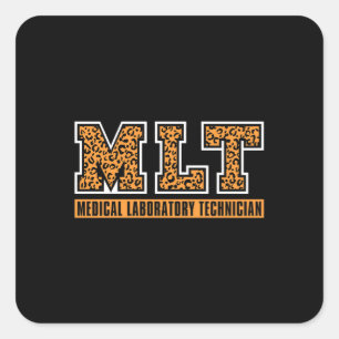 Labrador Tech MLT Medizinischer Labortechniker Che Quadratischer Aufkleber