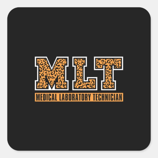 Labrador Tech MLT Medizinischer Labortechniker Che Quadratischer Aufkleber (Vorderseite)