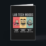 Labrador Tech Moods Laboratory Science Technician  Karte<br><div class="desc">Dieses lustige Labortechniker Design für Damen und Herren,  die ihre Labor- und Wissenschaftsarbeit Liebe haben. Zeigen Sie,  dass Sie ein stolzer Labrador-Tech sind. Im Labormotiv ist der zitierte Labrador Tech Moods.</div>