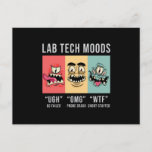 Labrador Tech Moods Laboratory Science Technician  Postkarte<br><div class="desc">Dieses lustige Labortechniker Design für Damen und Herren,  die ihre Labor- und Wissenschaftsarbeit Liebe haben. Zeigen Sie,  dass Sie ein stolzer Labrador-Tech sind. Im Labormotiv ist der zitierte Labrador Tech Moods.</div>