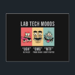 Labrador Tech Moods Laboratory Science Technician Postkarte<br><div class="desc">Dieses lustige Labortechniker Design für Damen und Herren, die ihre Labor- und Wissenschaftsarbeit Liebe haben. Zeigen Sie, dass Sie ein stolzer Labrador-Tech sind. Im Labormotiv ist der zitierte Labrador Tech Moods.</div>