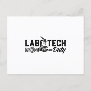 Labrador Tech on Duty Science Laborcian Postkarte
