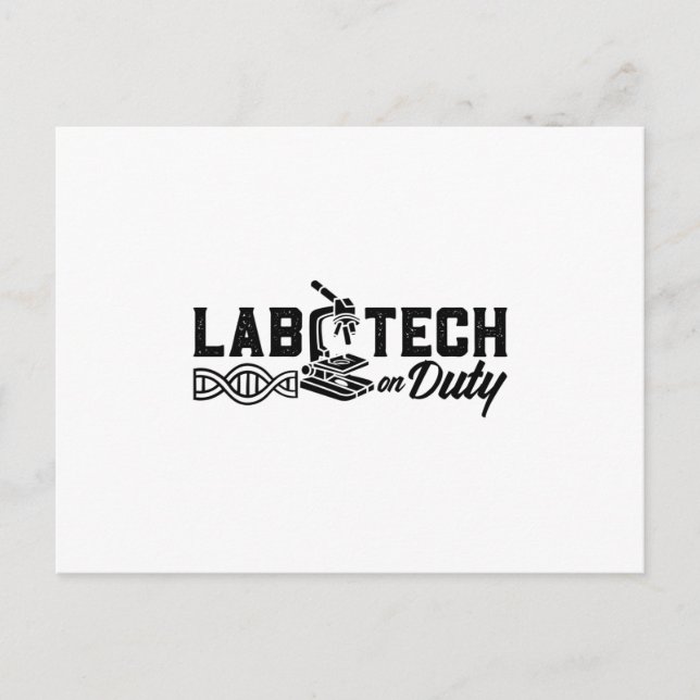 Labrador Tech on Duty Science Laborcian Postkarte (Vorderseite)