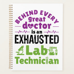 Labrador Technician Medical Technologist erschöpft Planer