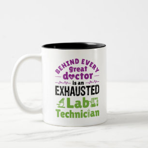 Labrador Technischer Facharzt für Medizintechnik  Zweifarbige Tasse