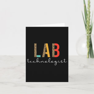 Labrador Technologe Boho Leopard Laboratory Tech Karte