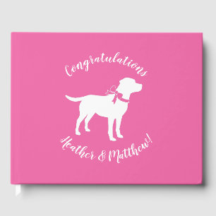 Labrador Theme Dog Baby Dusche Pink Labrador Gästebuch